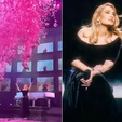 Adele fez mágica para sumir do palco ao fim do show? Falso (Montagem R7/Reprodução Twitter/Instagram/Raven B. Varona)